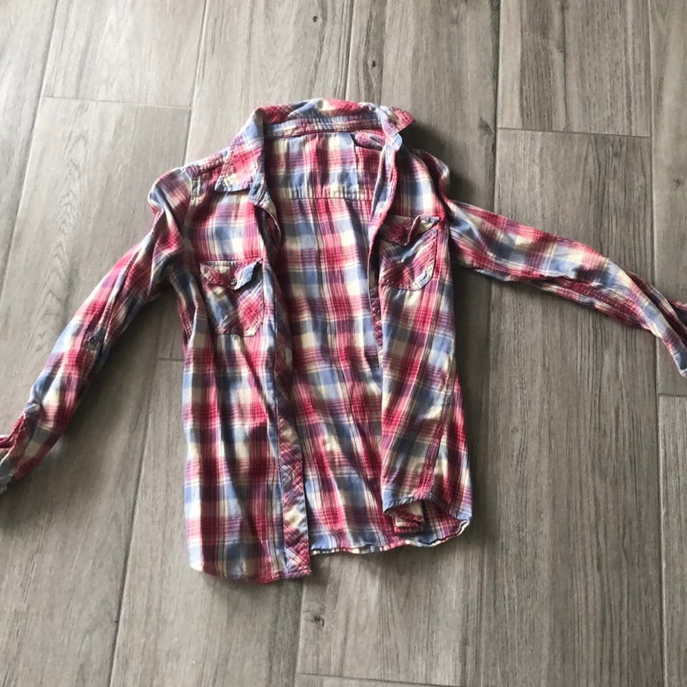 “HIS BABE” long sleeved flannel button up
